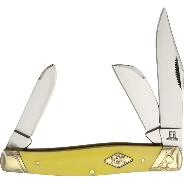 Rough Ryder Stockman Carbon Yellow Slipjoint Rough Rider