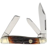 Rough Ryder Large Stockman Brown Stag Bone Rough Rider...