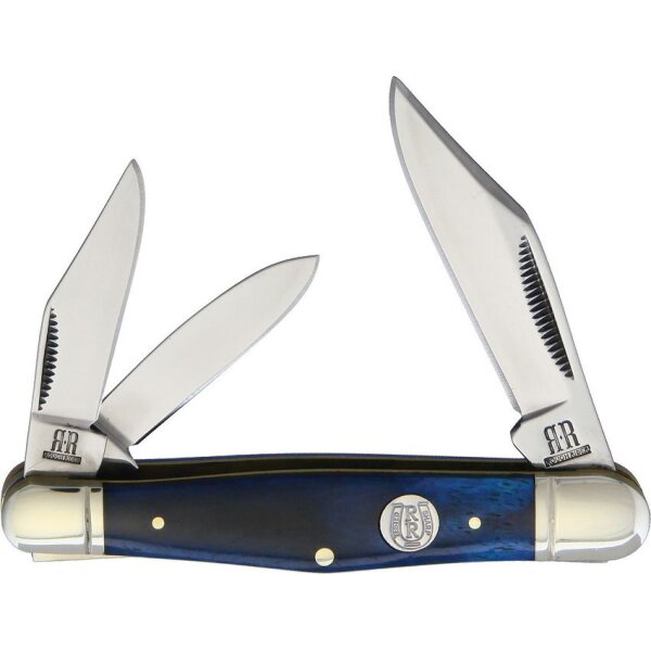 Rough Ryder Rider Whittler Blue Smooth Bone 3 Klingen Slipjoint