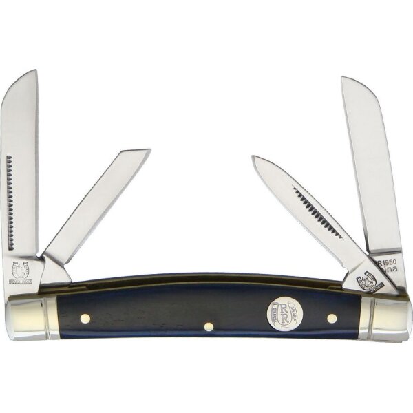 Rough Ryder Rider Whittler Blue Smooth Bone 4 Klingen Slipjoint