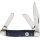 Rough Ryder Rider Stockman Blue Smooth Bone 3 Klingen Slipjoint