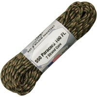 Paracord Seil FOREST CAMO 30,48 Meter 7 Strang 550 lbs...