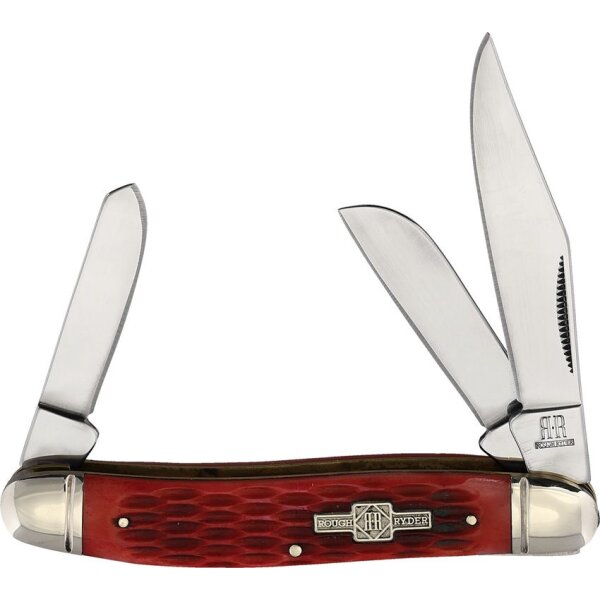 Rough Ryder Stockman Red Jigged Bone Rough Rider