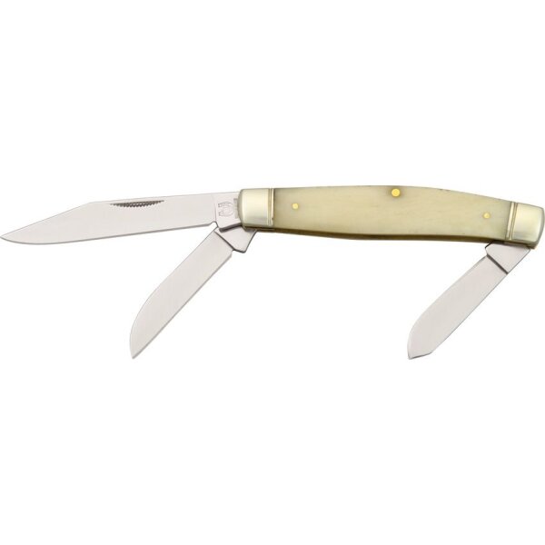 Rough Ryder Stockman White Smooth Bone Rough Rider