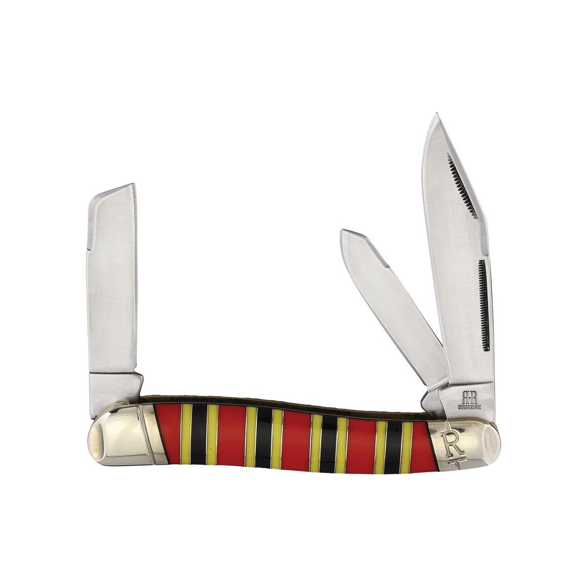 High Rider Texas Rough Ryder Rider Texas Stockman Coral Snake Bone Folding Knife Schla ...