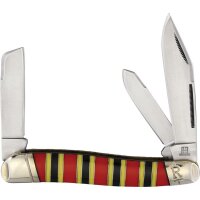 Rough Ryder Rider Texas Stockman Coral Snake Bone Folding...