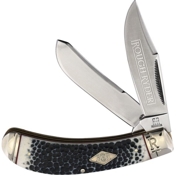 Rough Ryder Rider Buckshot Bone Bow Trapper Slipjoint