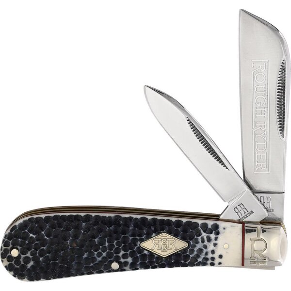 Rough Ryder Rider Buckshot Bone Half Hawk Slipjoint