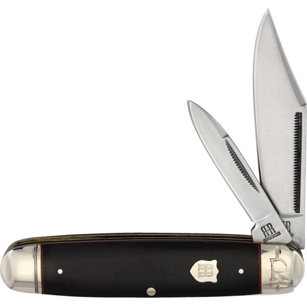 Rough Ryder Cattleman Black Micarta Taschenmesser Messer Slipjoint