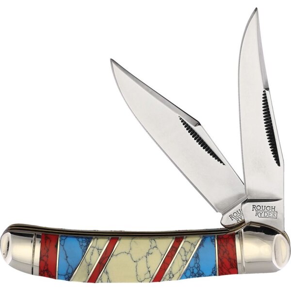 Rough Ryder Stoneworx Copperhead Slipjoint Türkis Steinmix