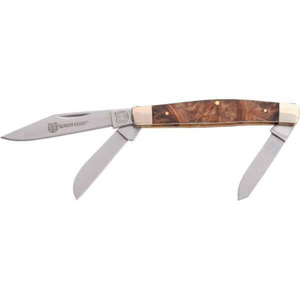 Rough Ryder Stockman mit Holzgriff Slipjoint Taschenmesser