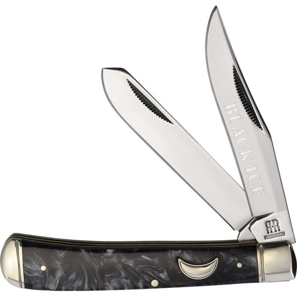 Rough Ryder Trapper Black Ice Slipjoint Acryl