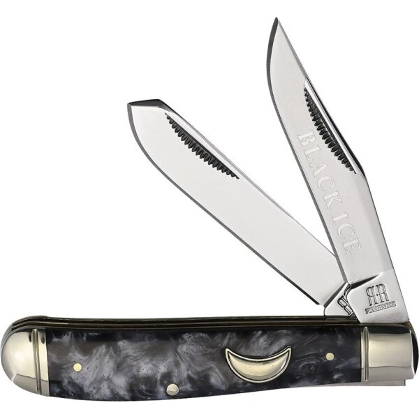 Rough Ryder Mini Trapper Black Ice Slipjoint Acryl