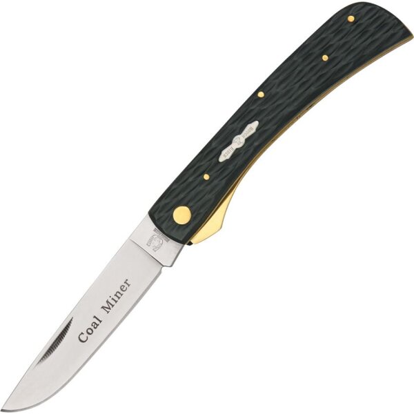 Rough Ryder Coal Miner Work Knife Black Bone Linerlock