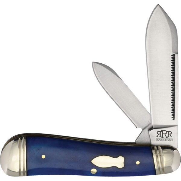 Rough Ryder Reserve Hogleg Peanut Blue Smooth Slipjoint Taschenmesser