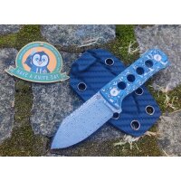 QSP Knife Canary Neck Knife QS141-I Blue Camo Damast...
