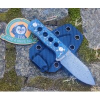 QSP Knife Canary Neck Knife QS141-I Blue Camo Damast...