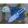 QSP Knife Canary Neck Knife QS141-I Blue Camo Damast Kohlefaser CF