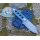 QSP Knife Canary Neck Knife QS141-I Blue Camo Damast Kohlefaser CF