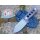 QSP Knife Canary Neck Knife QS141-J Blue Red Blau rot Camo Damast Kohlefaser CF
