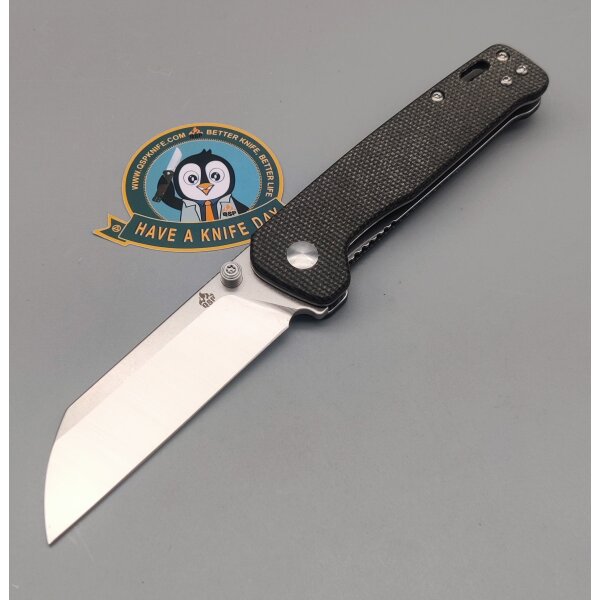 QSP Knife Penguin QS130V2-A1 D2 Stahl Dark Brown Micarta Linerlock