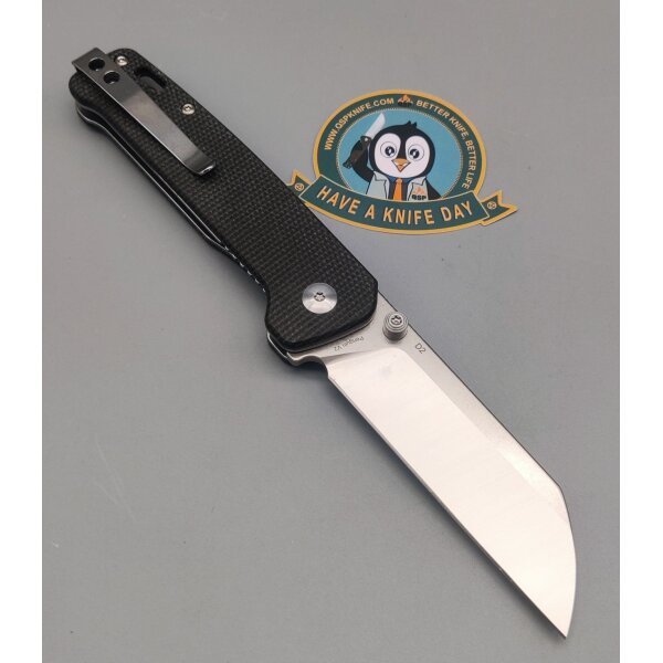 QSP Knife Penguin QS130V2-A1 D2 Stahl Dark Brown Micarta Linerlock