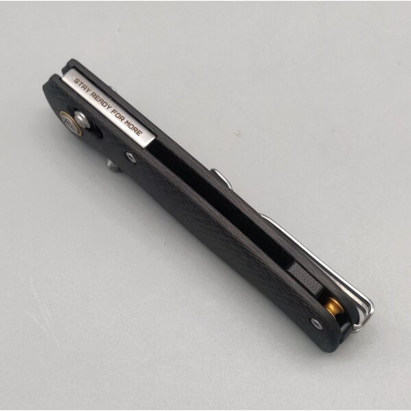 SRM Knives 255L-CB2 Medal Ambi Lock Folder Carbongrifff 140Cr Laminatstahl