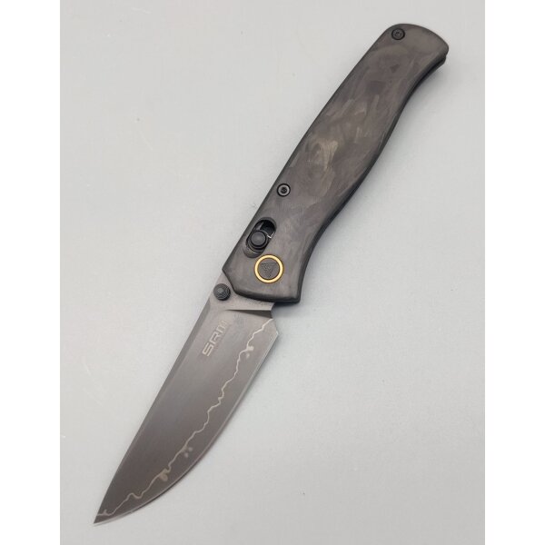 SRM Knives 255L-FB2 Medal Ambi Lock Folder Carbongrifff 140Cr Laminatstahl