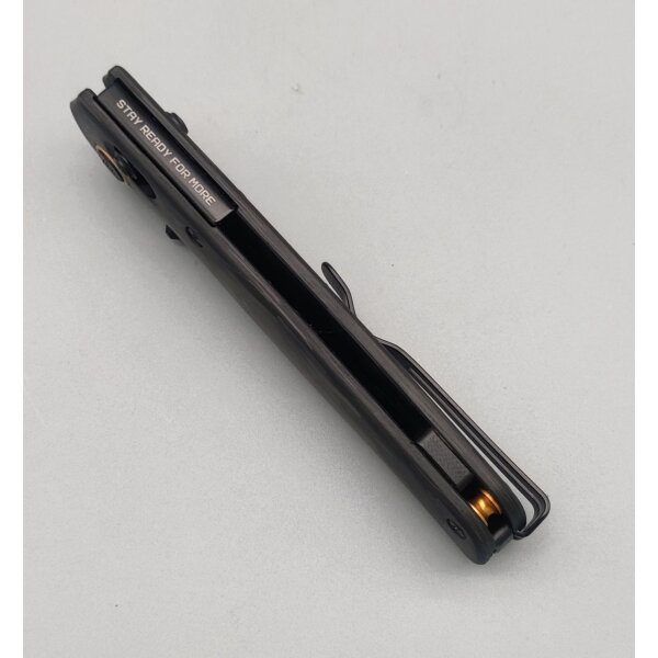 SRM Knives 255L-FB2 Medal Ambi Lock Folder Carbongrifff 140Cr Laminatstahl