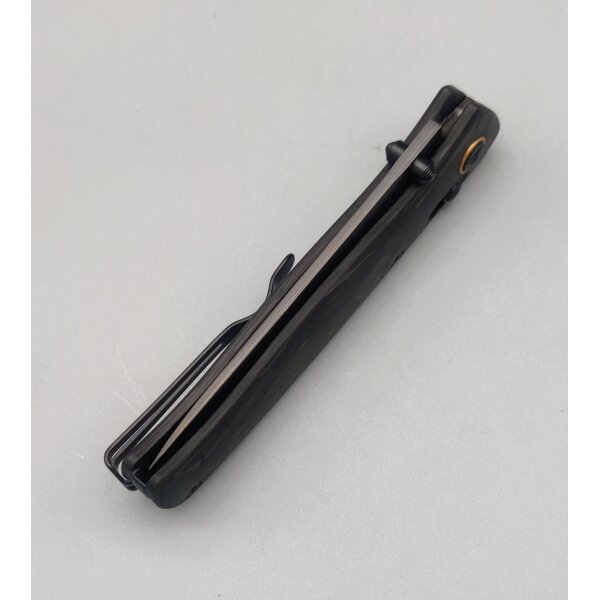 SRM Knives 255L-FB2 Medal Ambi Lock Folder Carbongrifff 140Cr Laminatstahl