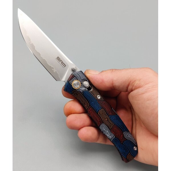 SRM Knives 255L-GQ2 Medal Ambi Lock Folder G10 Griff 140Cr Laminatstahl