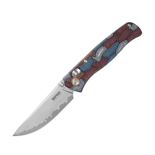 SRM Knives 255L-GQ2 Medal Ambi Lock Folder G10 Griff 140Cr Laminatstahl