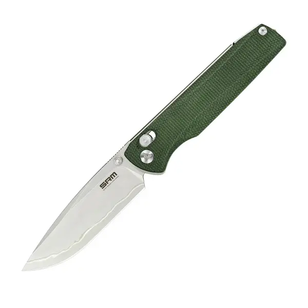 SRM Knives 258L-MG2  Terrier Ambi Lock Folder 140Cr Stahl Micarta