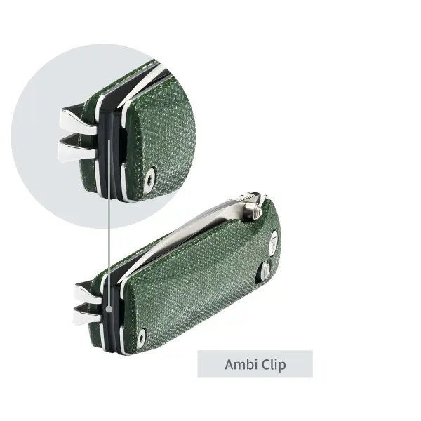 SRM Knives 258L-MG2  Terrier Ambi Lock Folder 140Cr Stahl Micarta