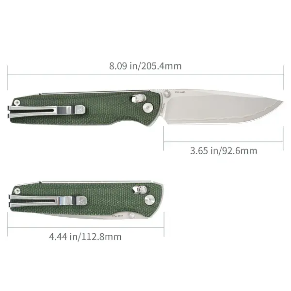 SRM Knives 258L-MG2  Terrier Ambi Lock Folder 140Cr Stahl Micarta