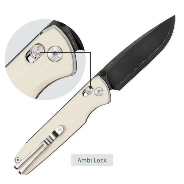 SRM Knives 258L-GX2  Terrier Ambi Lock Folder 140Cr Stahl G10