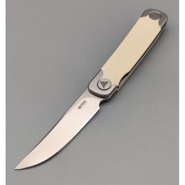 SRM Knives Enso 131M-GT Linerlock Folder 14C28N Stahl White G10