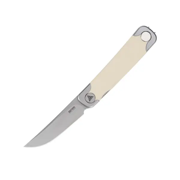 SRM Knives Enso 131M-GT Linerlock Folder 14C28N Stahl White G10