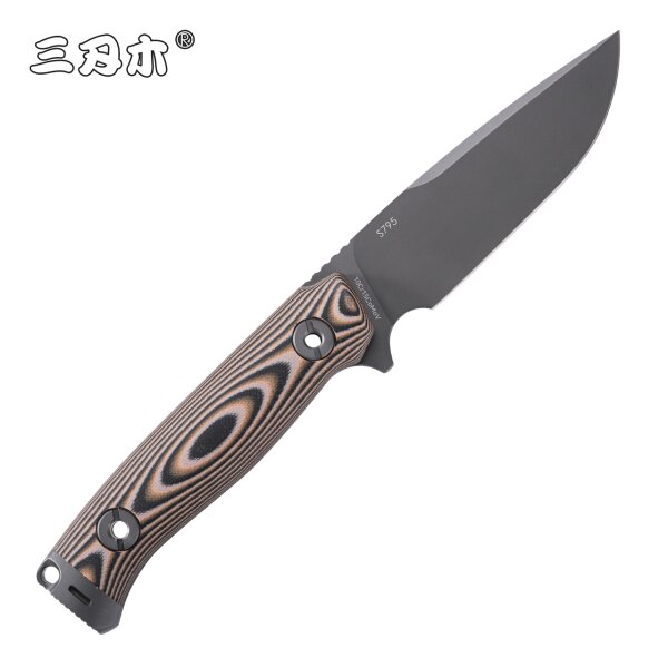 SanRenmu Messer S795 Fahrtenmesser 10Cr15MoV Stahl G10 Griff