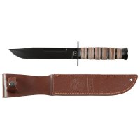 MFH USMC Kampfmesser mit Ledergriff und Lederscheide