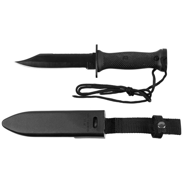 MFH Kampfmesser MK3 schwarz mit Sägezahnung