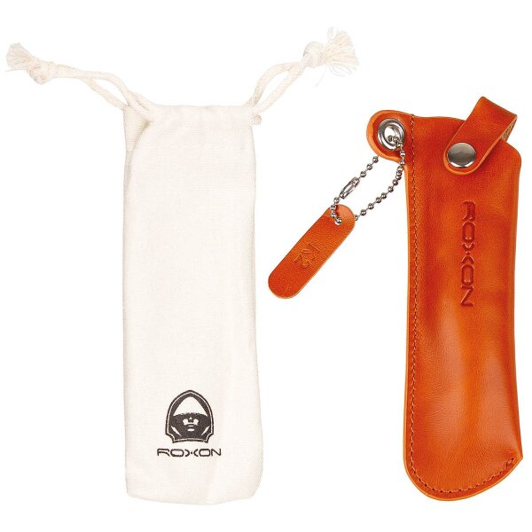 Roxon K2 Exquisite Leder D2 Stahl mit Lederetui