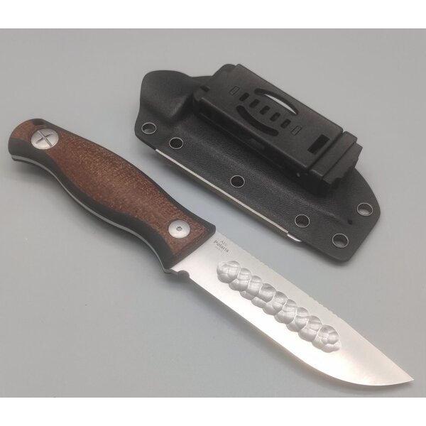 Kizer Polaris Bushcraft AEB-L Stahl Brown Micarta G10