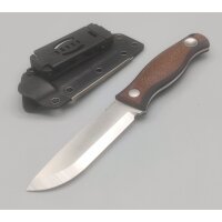 Kizer Polaris Bushcraft AEB-L Stahl Brown Micarta G10