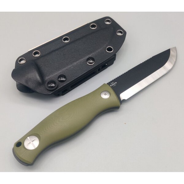 Kizer Polaris Bushcraft 1095 Stahl Green G10