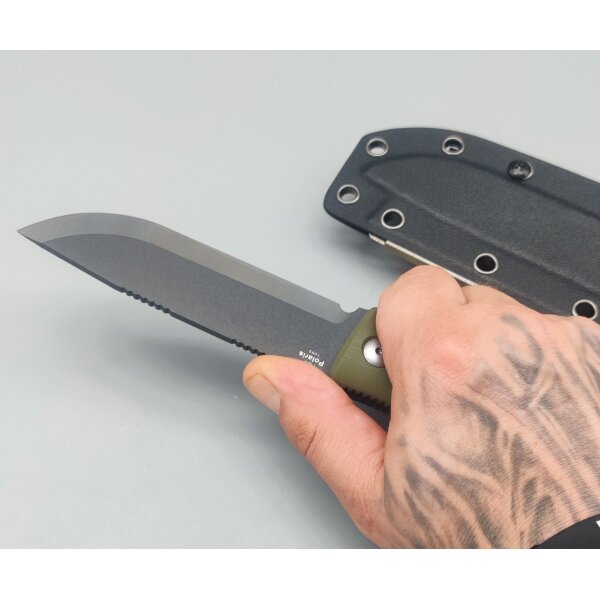 Kizer Polaris Bushcraft 1095 Stahl Green G10