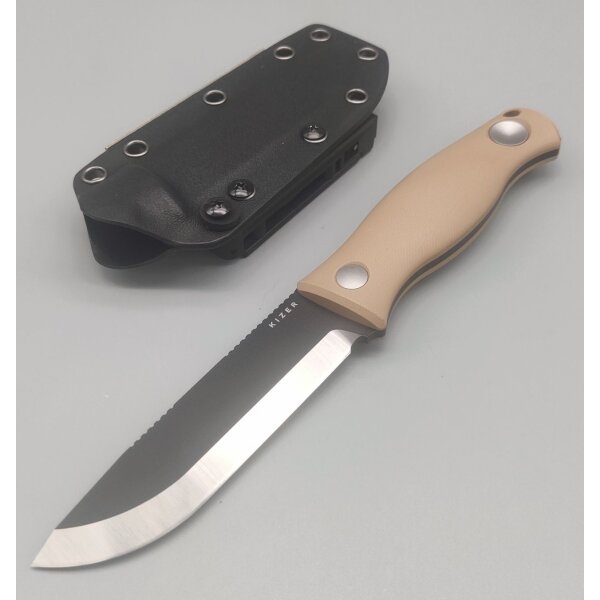 Kizer Polaris Bushcraft 1095 Stahl Coyote G10