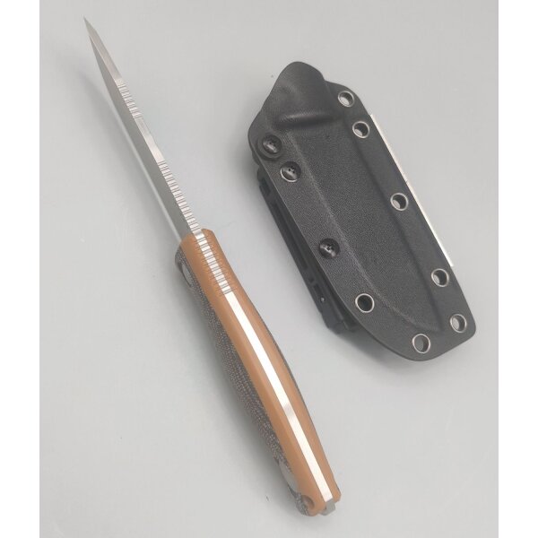 Kizer Polaris Bushcraft AEB-L Stahl Black Micarta G10