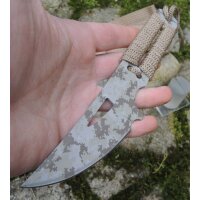 Albainox Camo Grinder Fixed Blade Messer Vollmetall Cord...