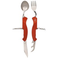 Fox Outdoor Taschenmesserbesteck 6 in 1 rot teilbar